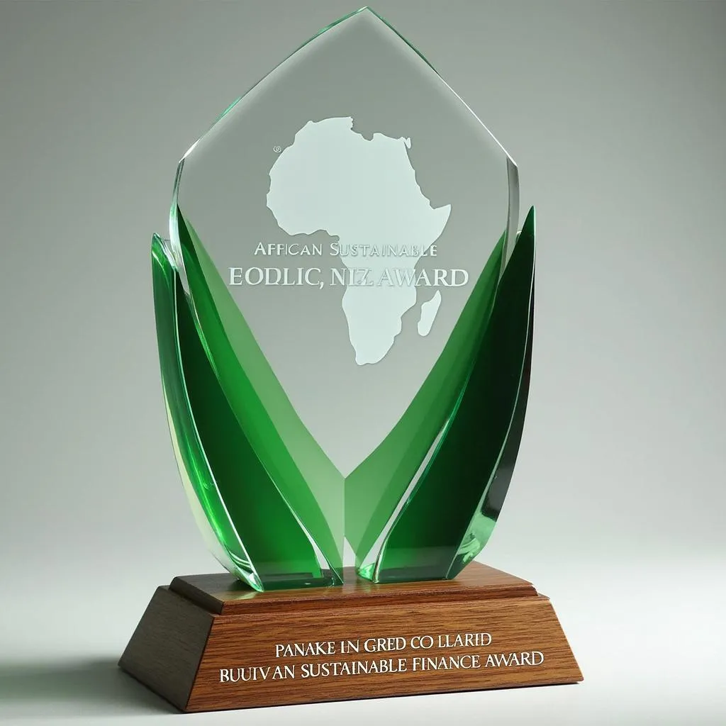 African Sustainable Finance Award trophy